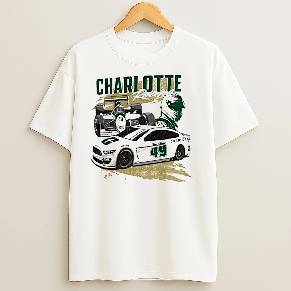 Unc Charlotte Racing Car Classic Shirts