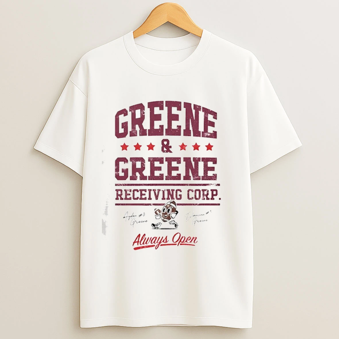 Virginia Tech Football Greene Greene Receiving Corp Always Open Signatures Graphic Shirts