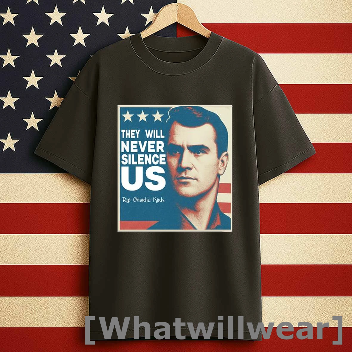 We Will Never Be Silenced Charlie Kirk Men Shirts