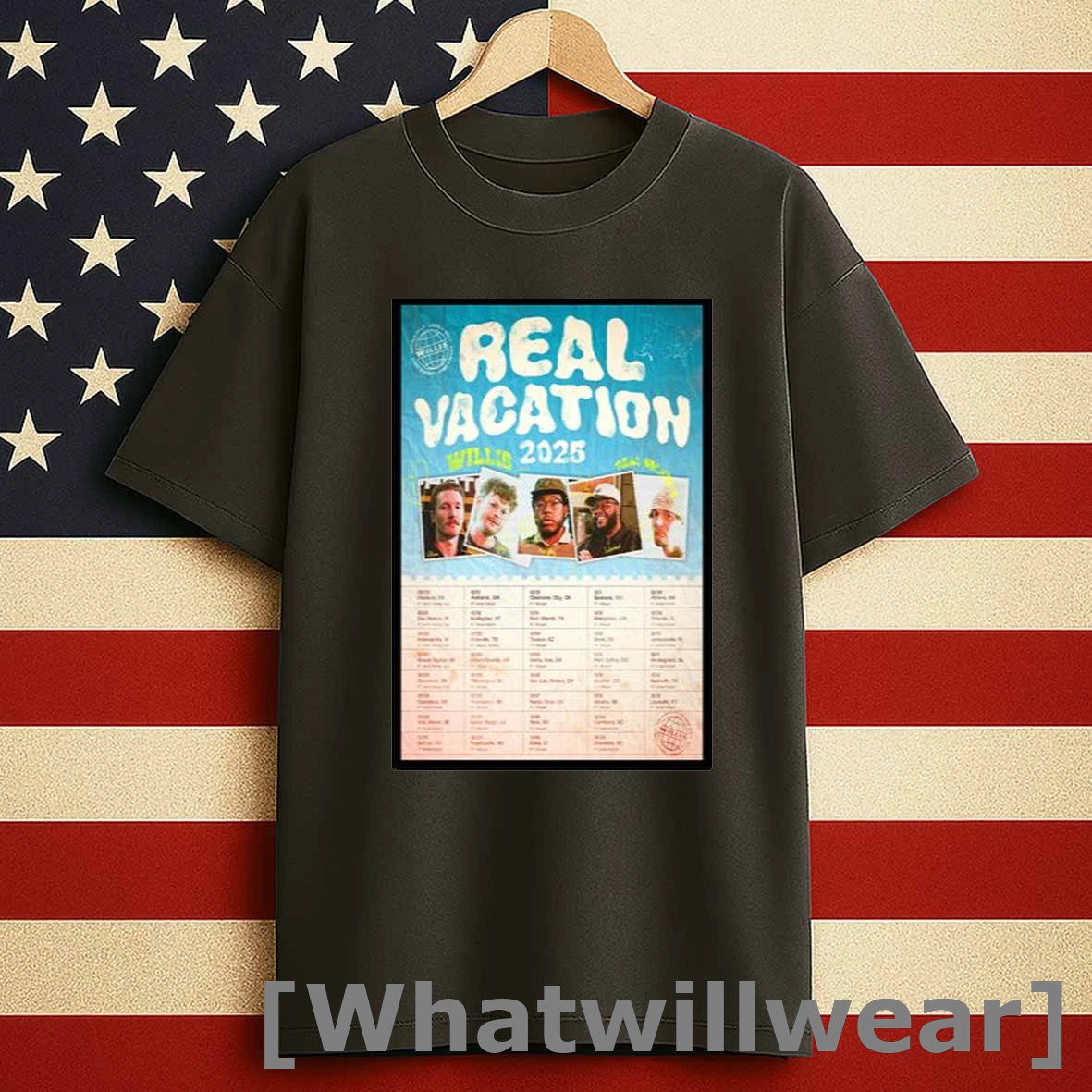 Willis Real Vacation Tour 2025 Men Shirts