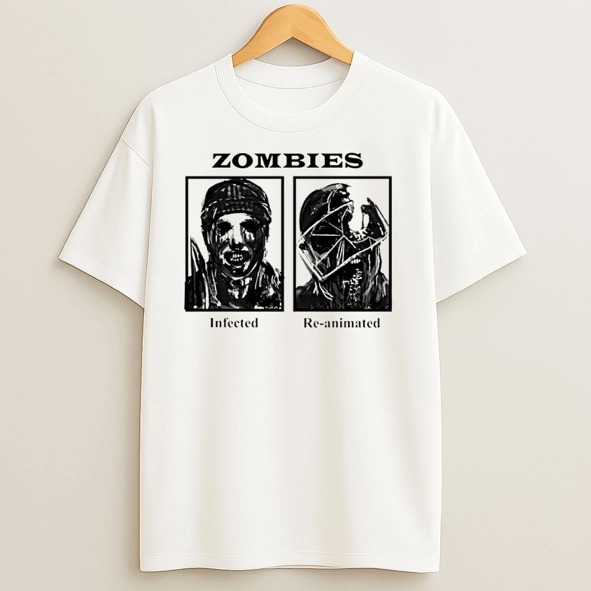 Zombies Infected Re Animated Horror Classic Shirts