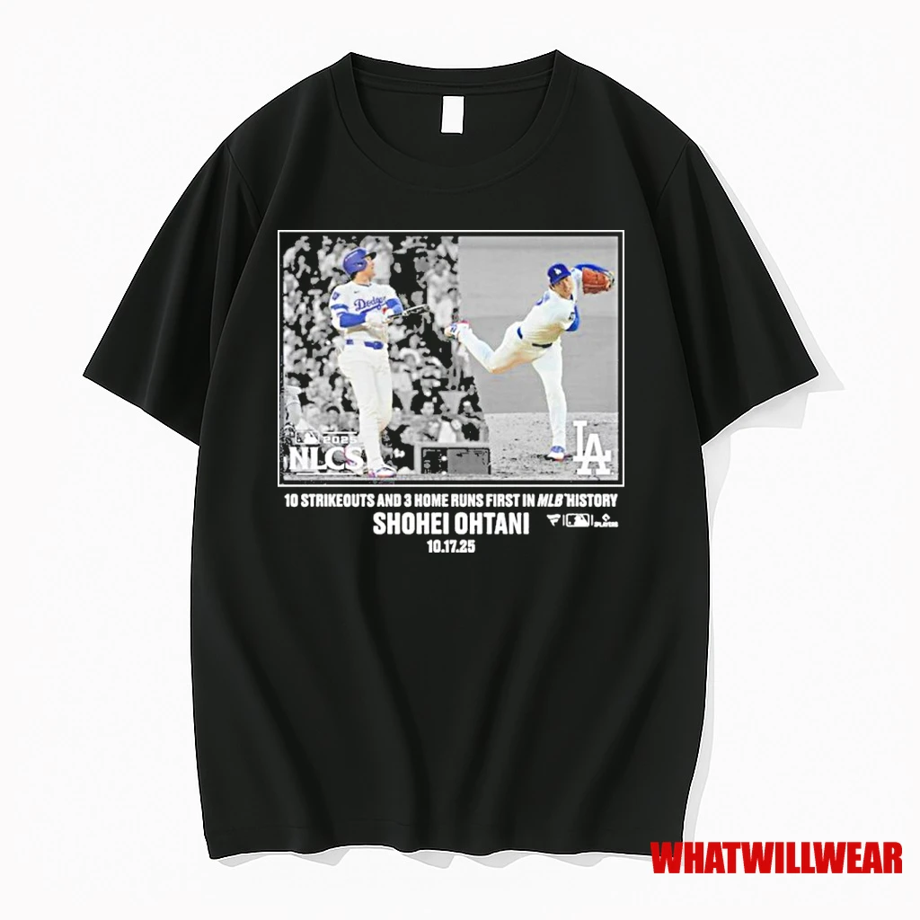 10 Strikeout And 3 Home Runs First History Shohei Ohtani Shirts