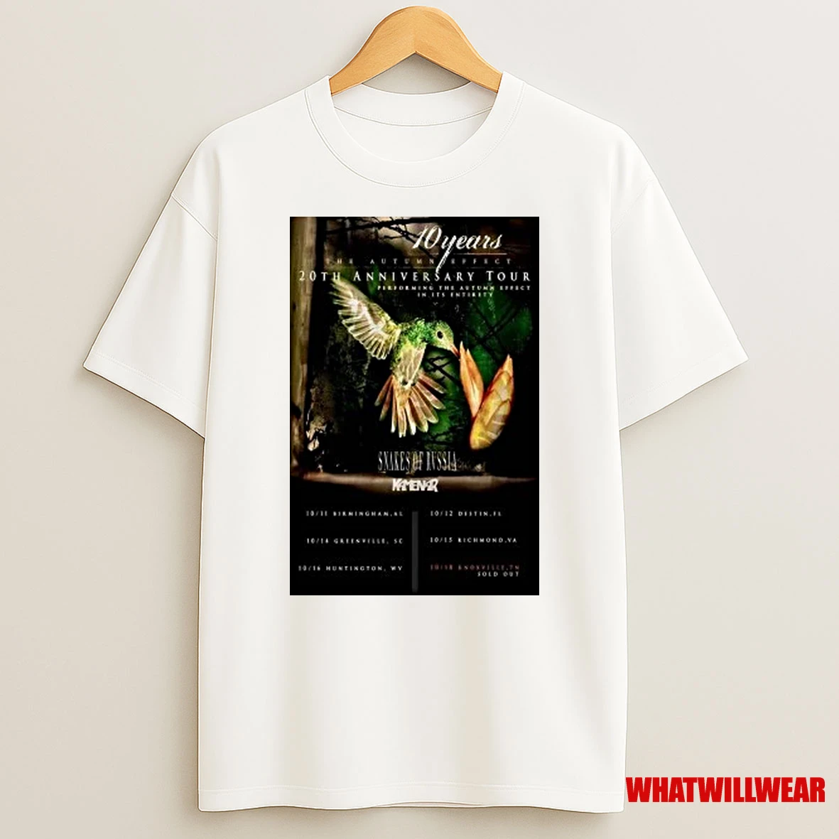 10 Years The Autumn Effect 10th Anniversary Tour 2025 October Shirts