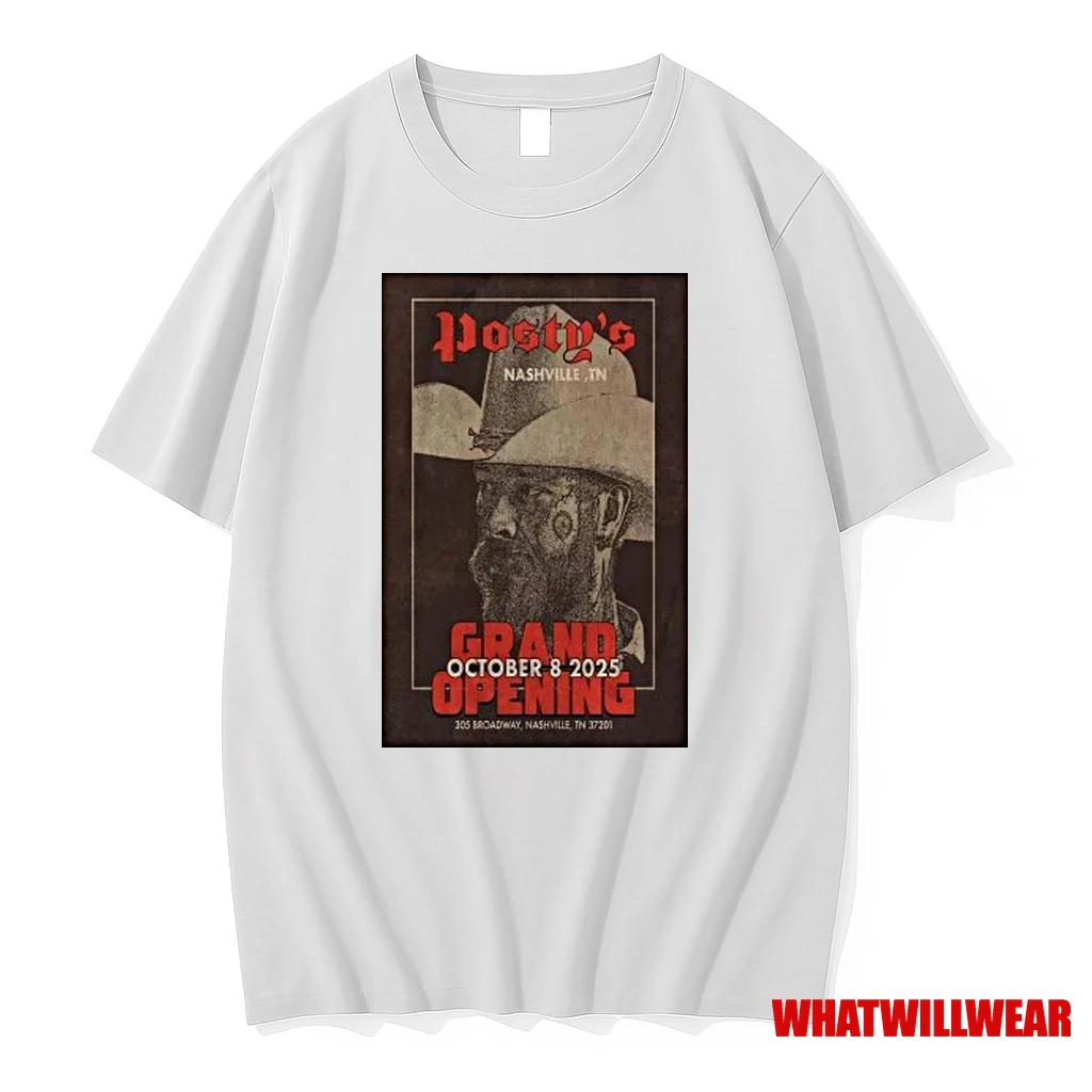 10 08 2025 Nashville Tennessee Post Malone Postys Bar Shirts