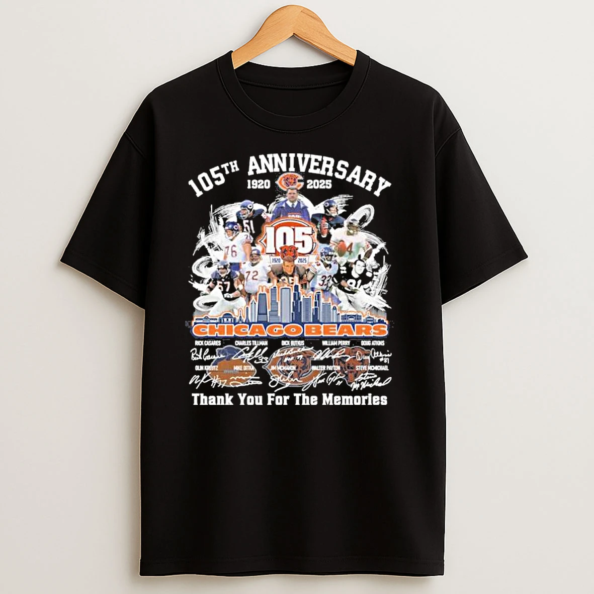 105th Anniversary 1920 2025 Chicago Bears Thank You For The Memories T Shirts