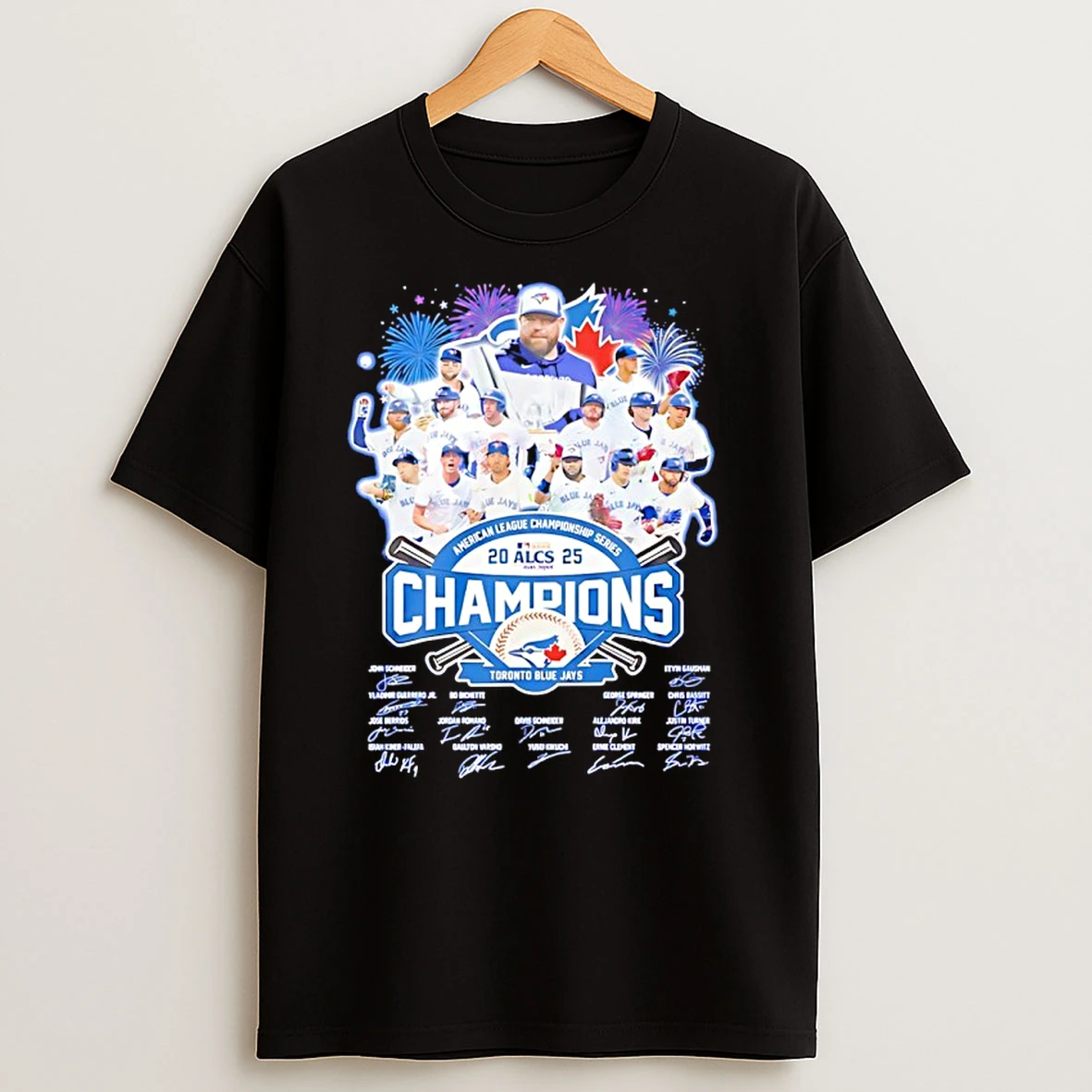 2025 Alcs Champions Toronto Blue Jays Signatures T Shirts