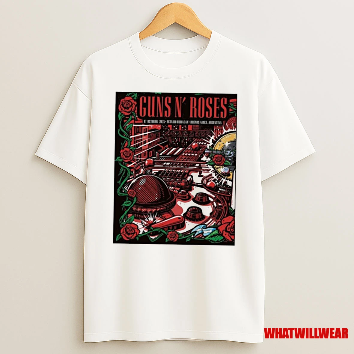 2025 Buenos Aires Ar Guns N Roses Shirts