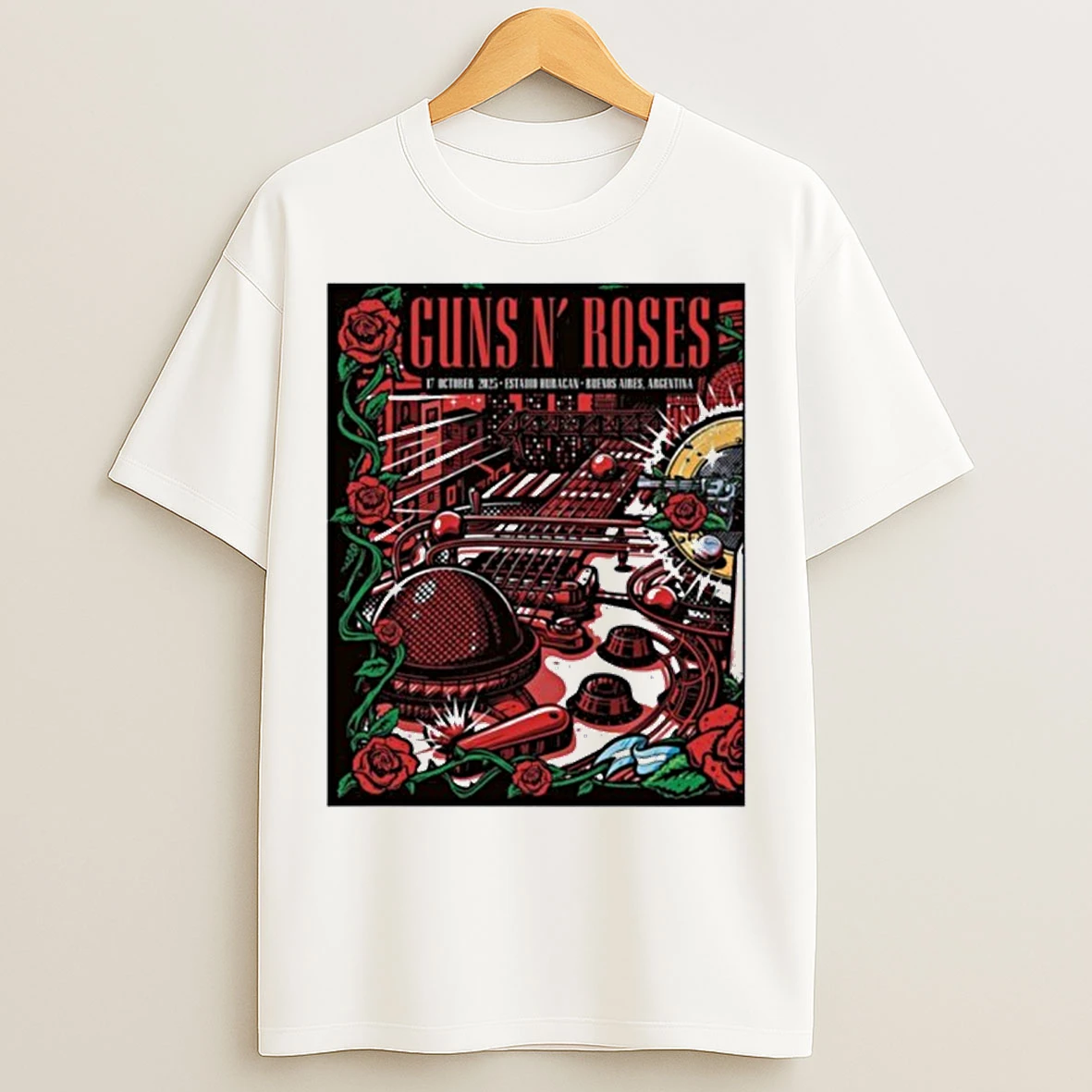2025 Buenos Aires Ar Guns N Roses T Shirts