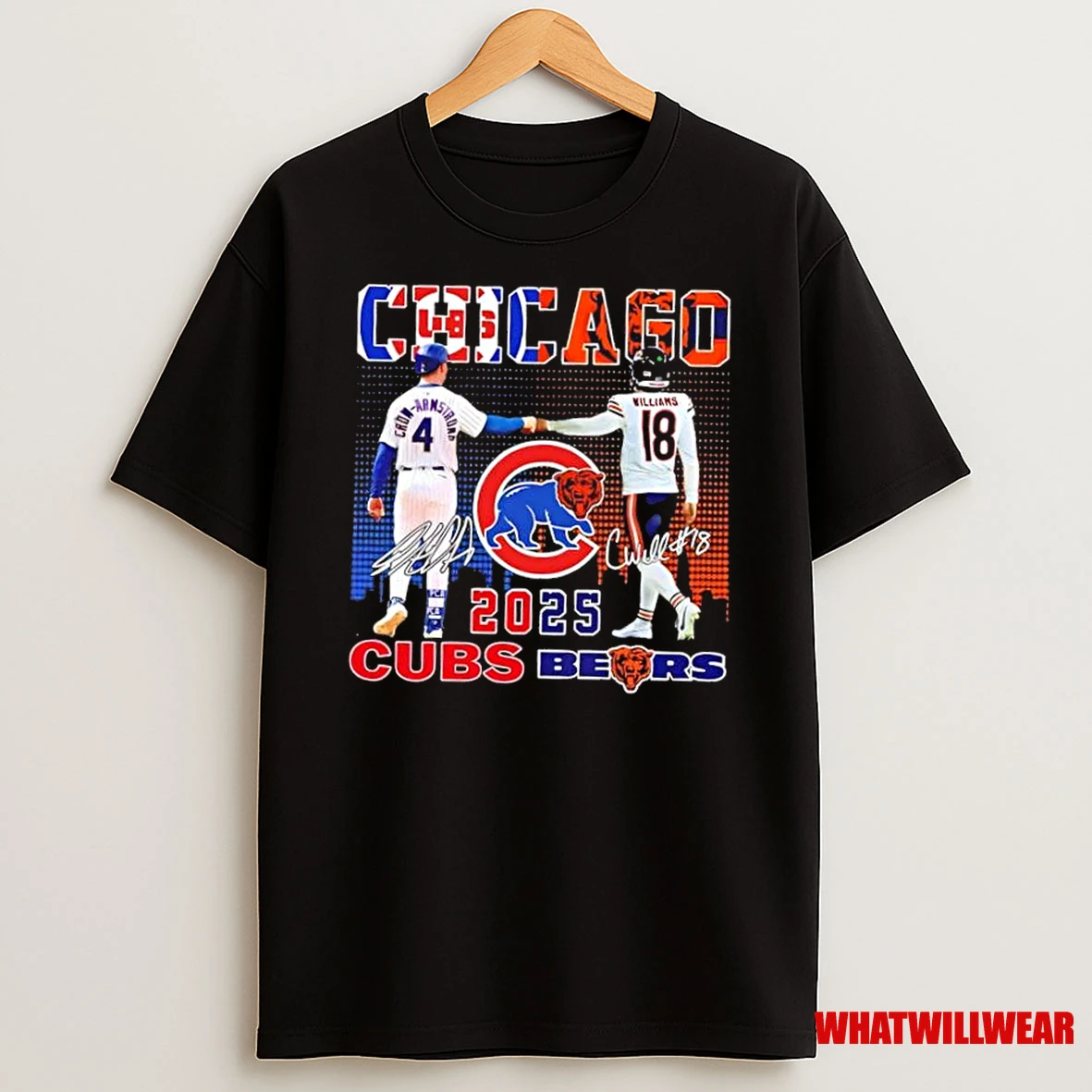 2025 Chicago Sports Crow Armstrong Cubs X Williams Bears Skyline Shirts