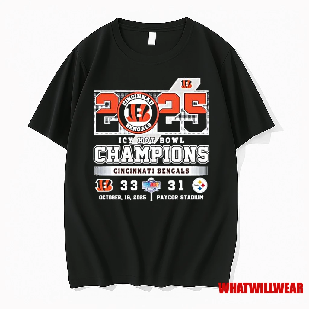 2025 Cincinnati Bengals Icy Hot Bowl Champions Shirts