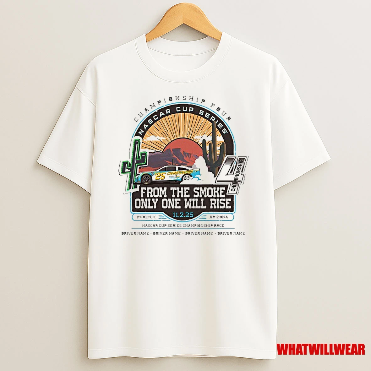 2025 Nascar Cup Series Championship Four From The Smoke Only One Will Rise Shirts