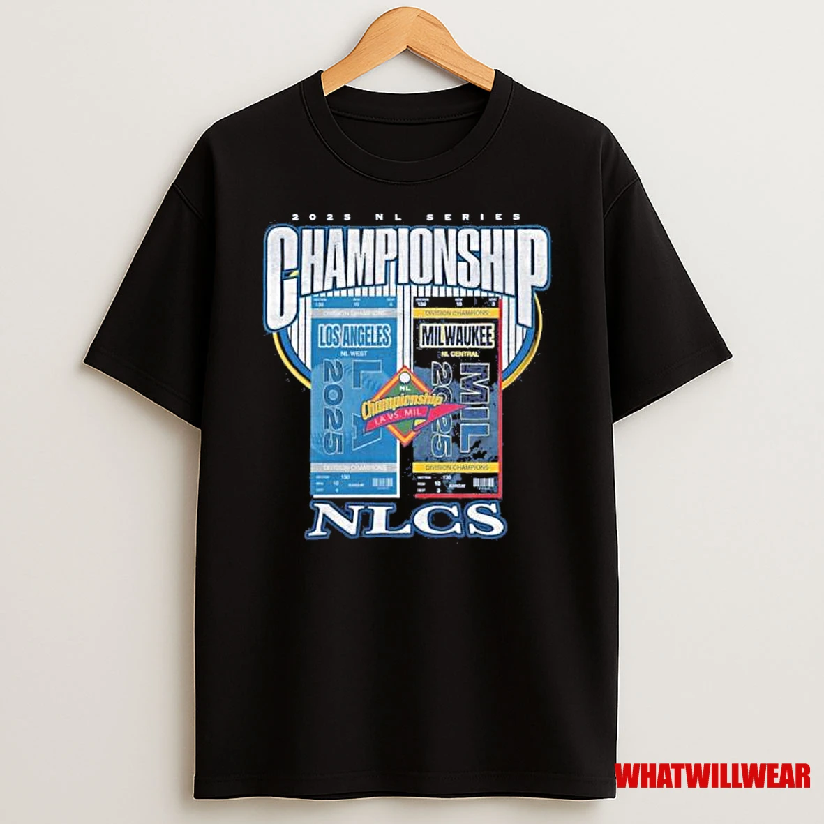 2025 Nl Series Championship Los Angeles Dodgers Vs Milwaukee Brewers Ticket Shirts