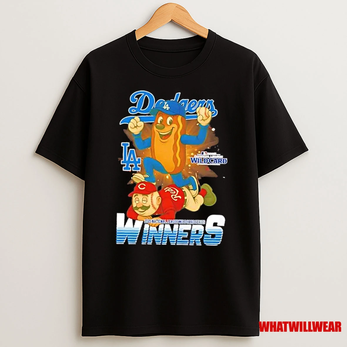 2025 National League Wild Card Series Los Angeles Dodgers Win Cincinnati Reds Lose Shirts