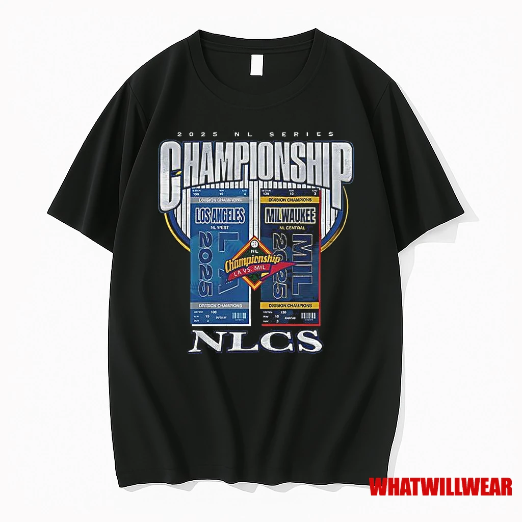 2025 Nl Series Championship Los Angeles Milwaukee Nlcs La Vs Mil Division Champions Ticket Shirts