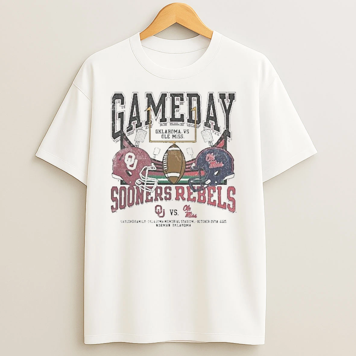 2025 Ou Vs Ole Miss Gameday Football Matchup T Shirts