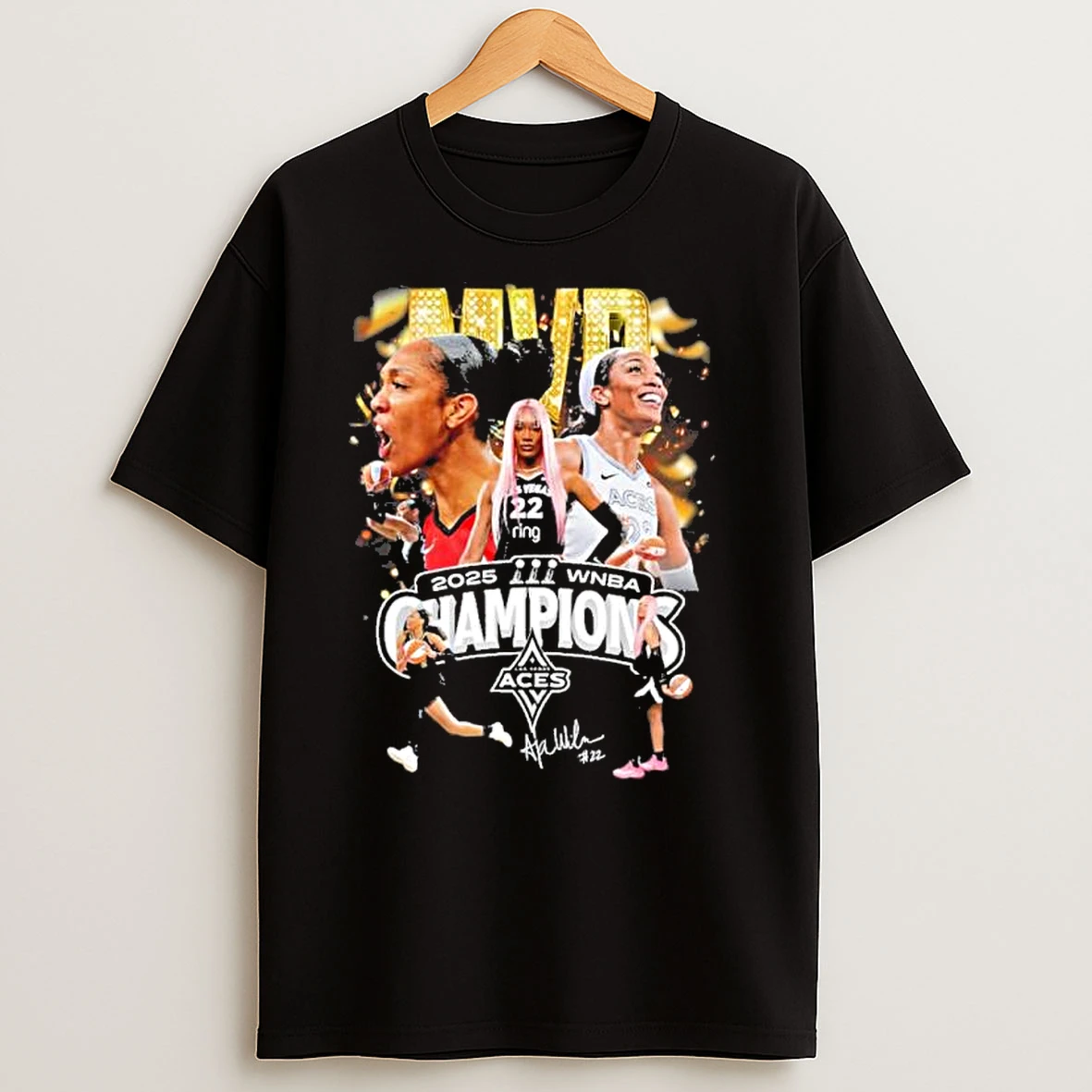 2025 Wnba Champions Mvp Aja Wilson T Shirts