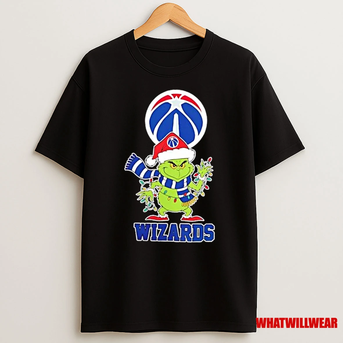 2025 Washington Wizards Christmas Grinch Santa Hat Holiday Shirts