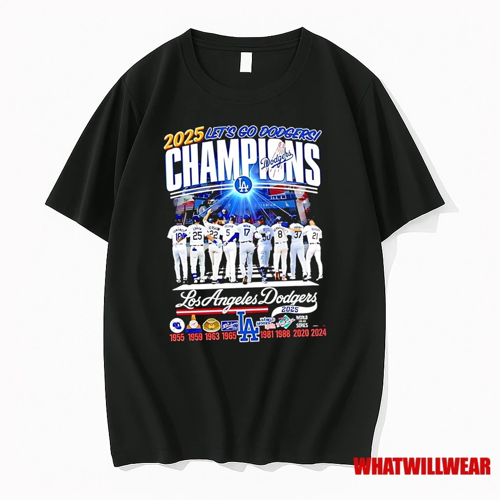 2025 Lets Go Los Angeles Dodgers Champions Winner Team Player Vintage Shirts
