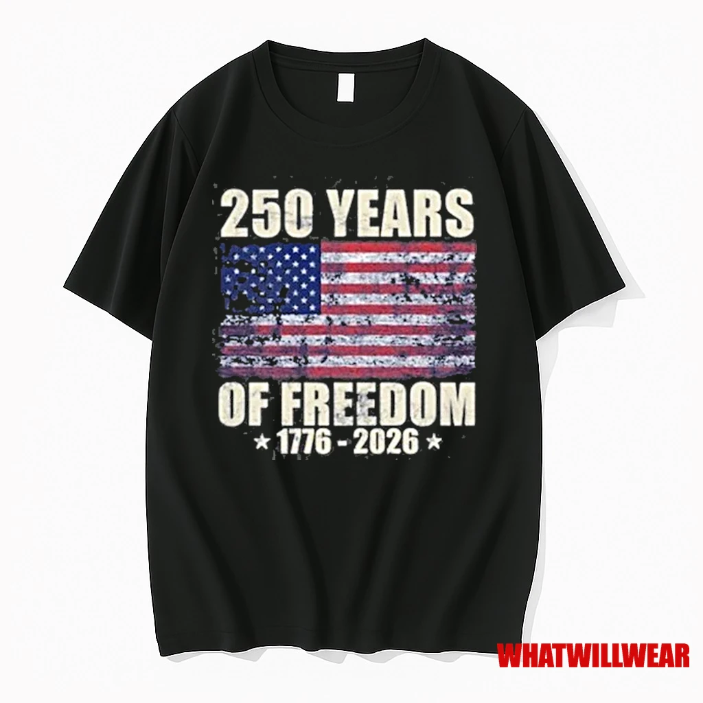 250 Years Of Freedom 1776 2026 American Flag Shirts