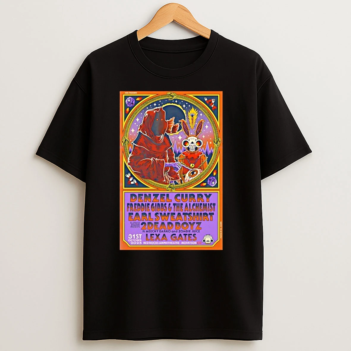 31 10 2025 Morrison Colorado Denzel Curry Freddie Gibbs Red Rocks Event T Shirts