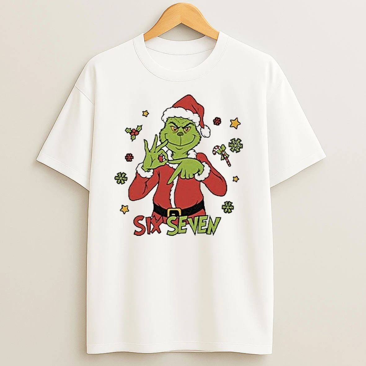 6 7 Six Seven Meme Grinch Christmas T Shirts