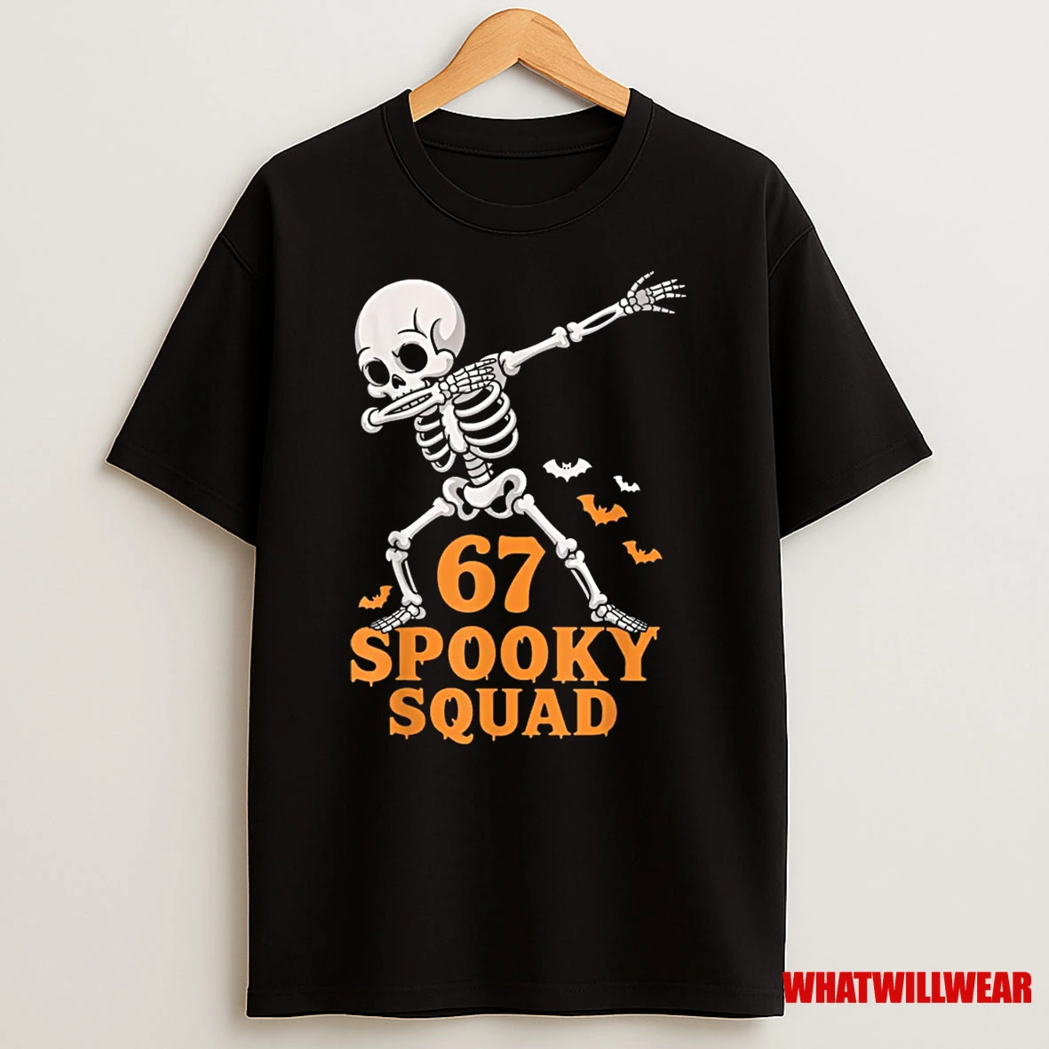 67 Spooky Squad 6 7 Numbers Six Seven Kids Skeleton Shirts