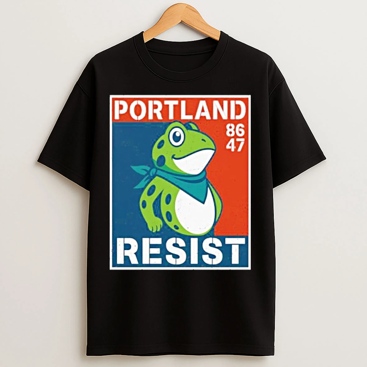 8647 Resist Portland Frog T Shirts