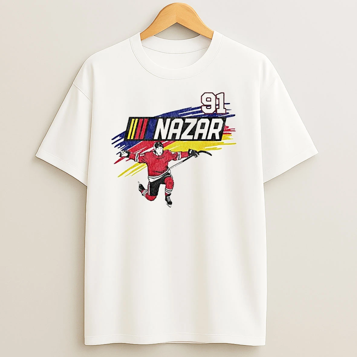 91 Nazar Frank Nazar Chicago Blackhawks Nhl X Nascar Parody Ornaments T Shirts