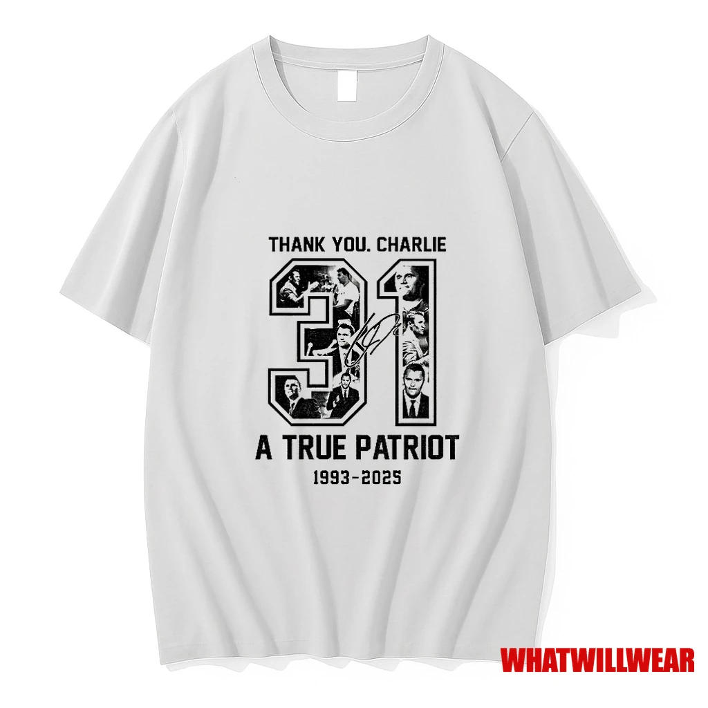 A True Patriot Charlie Kirk 31 Usa Freedom 1993 2025 Signature Shirts