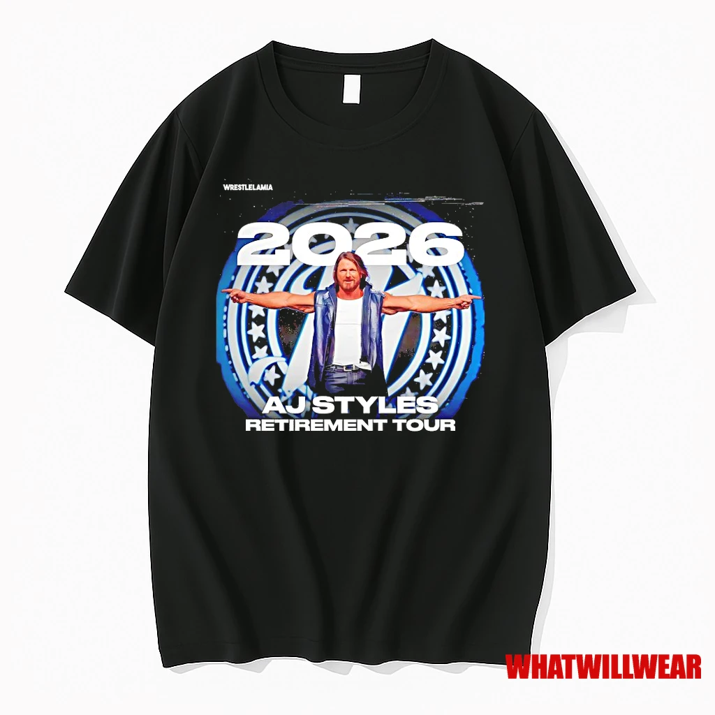 Aj Styles Retirement Tour Wrestlelamia 2026 Shirts