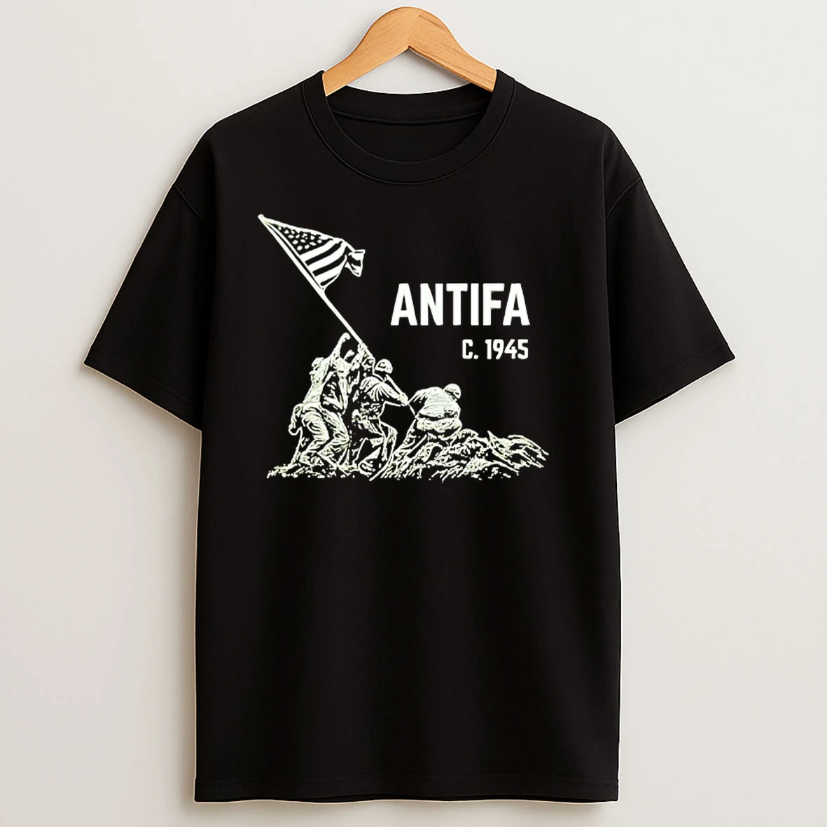 Antifa C 1945 Usa Flag T Shirts