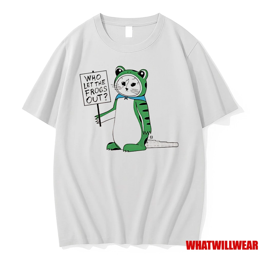 Antifa Frog Cat Who Let The Frogs Out Shirts
