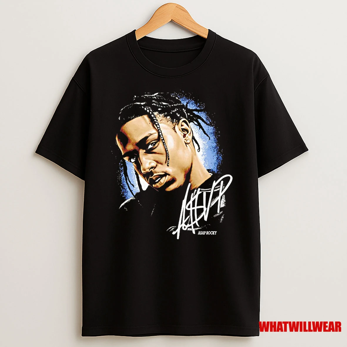 Asap Rocky Portrait Streetwear Hiphop Graphic Shirts