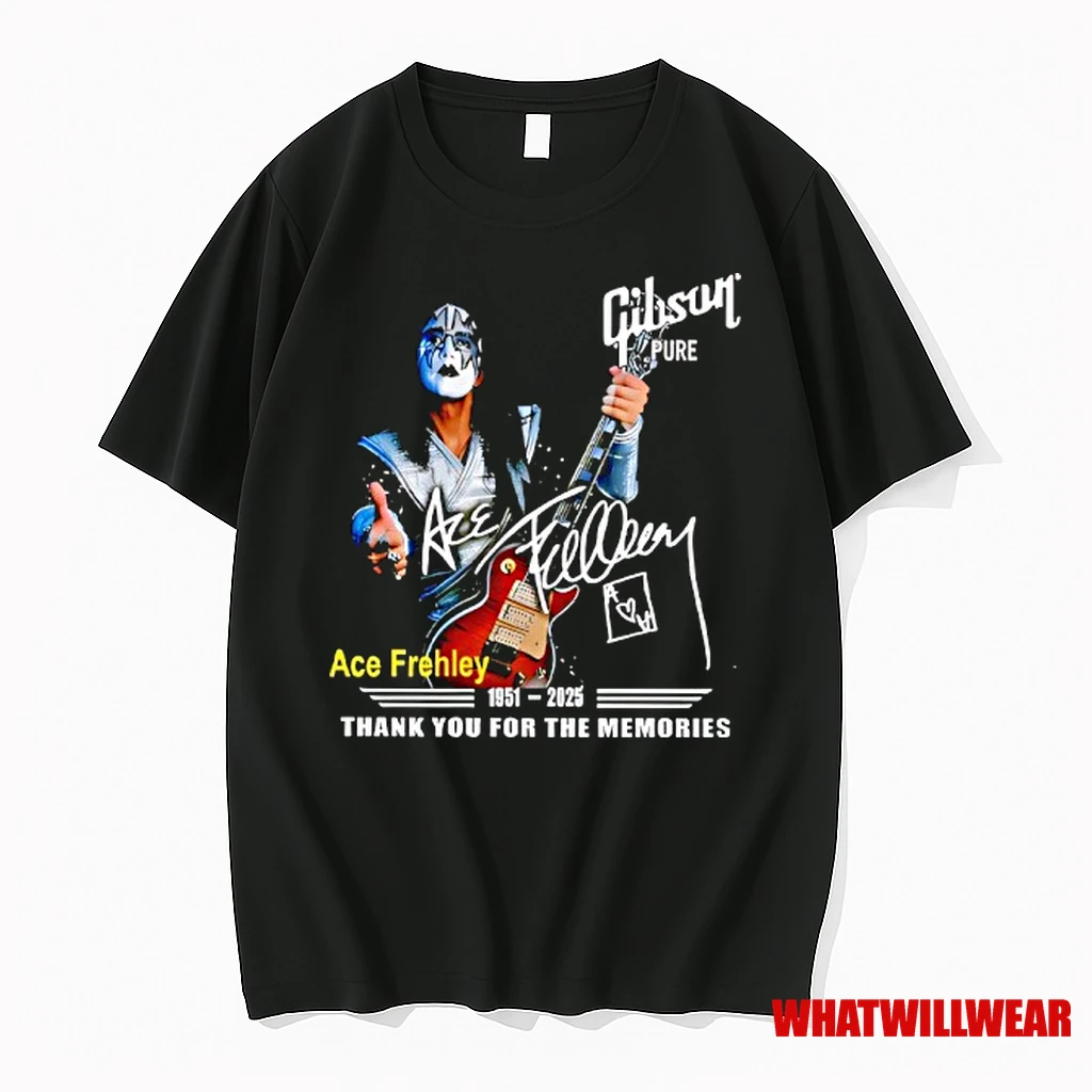 Ace Frehley 1951 2025 Thank You For The Memories Signature Shirts