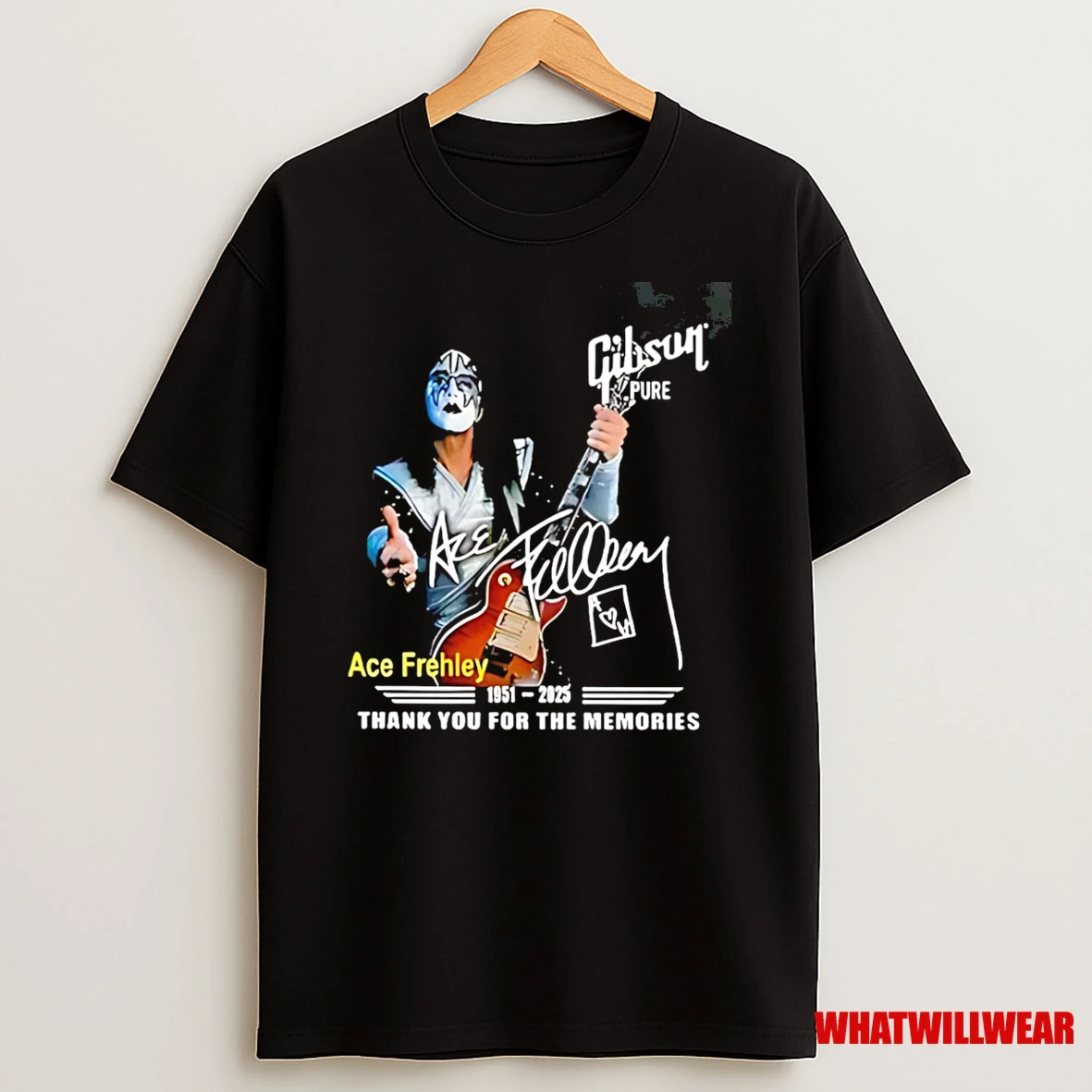 Ace Frehley Gibson Pure 1951 2025 Thank You For The Memories Shirts