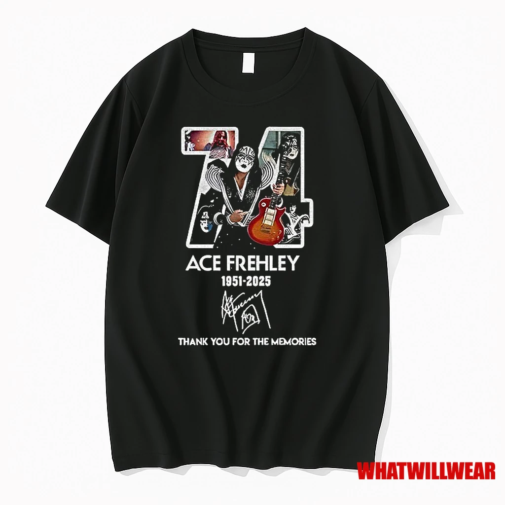 Ace Frehley Kiss Solo Band Signature Shirts