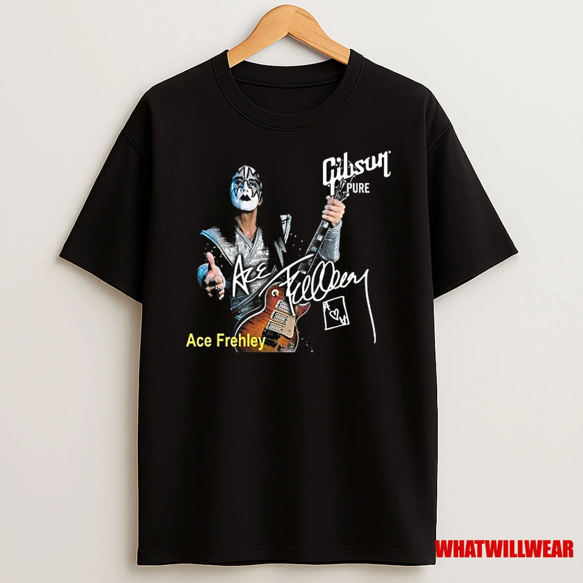 Ace Frehley Kiss Spaceman Gibson Guitar Signature Shirts