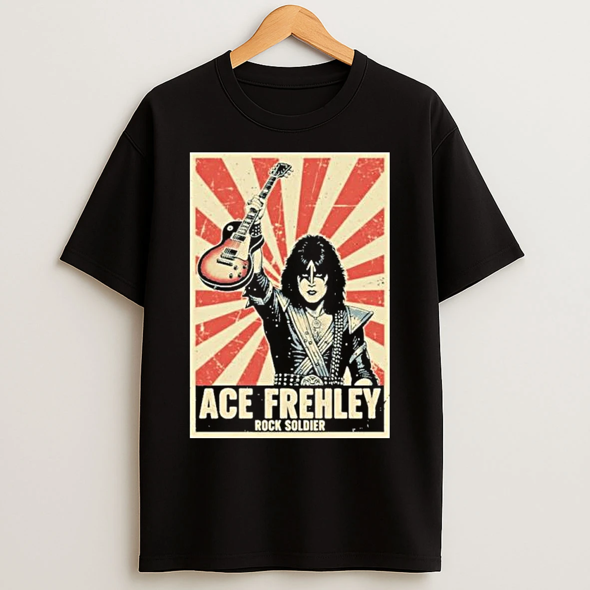 Ace Frehley Rock Soldier Rip T Shirts