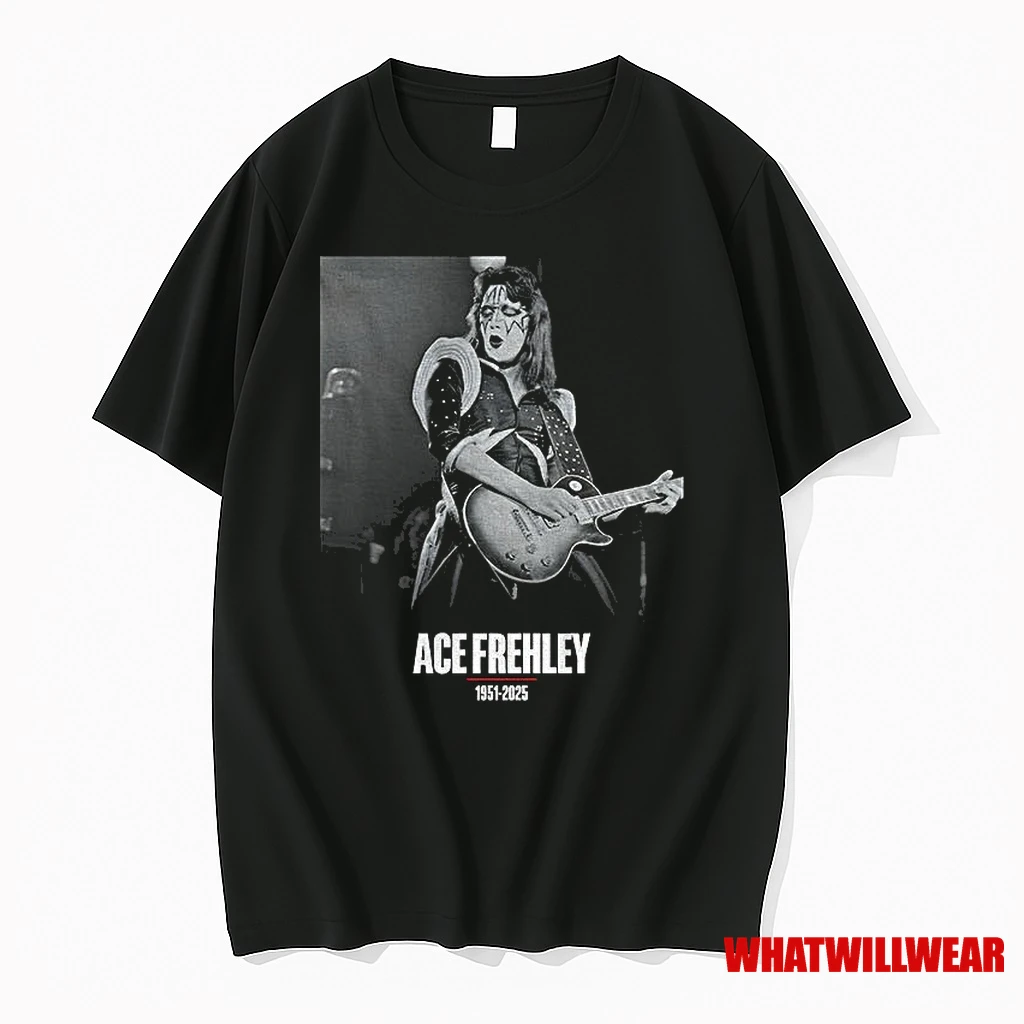 Ace Frehley Space Ace Rock Kiss Big Face Rip 1951 2025 Shirts