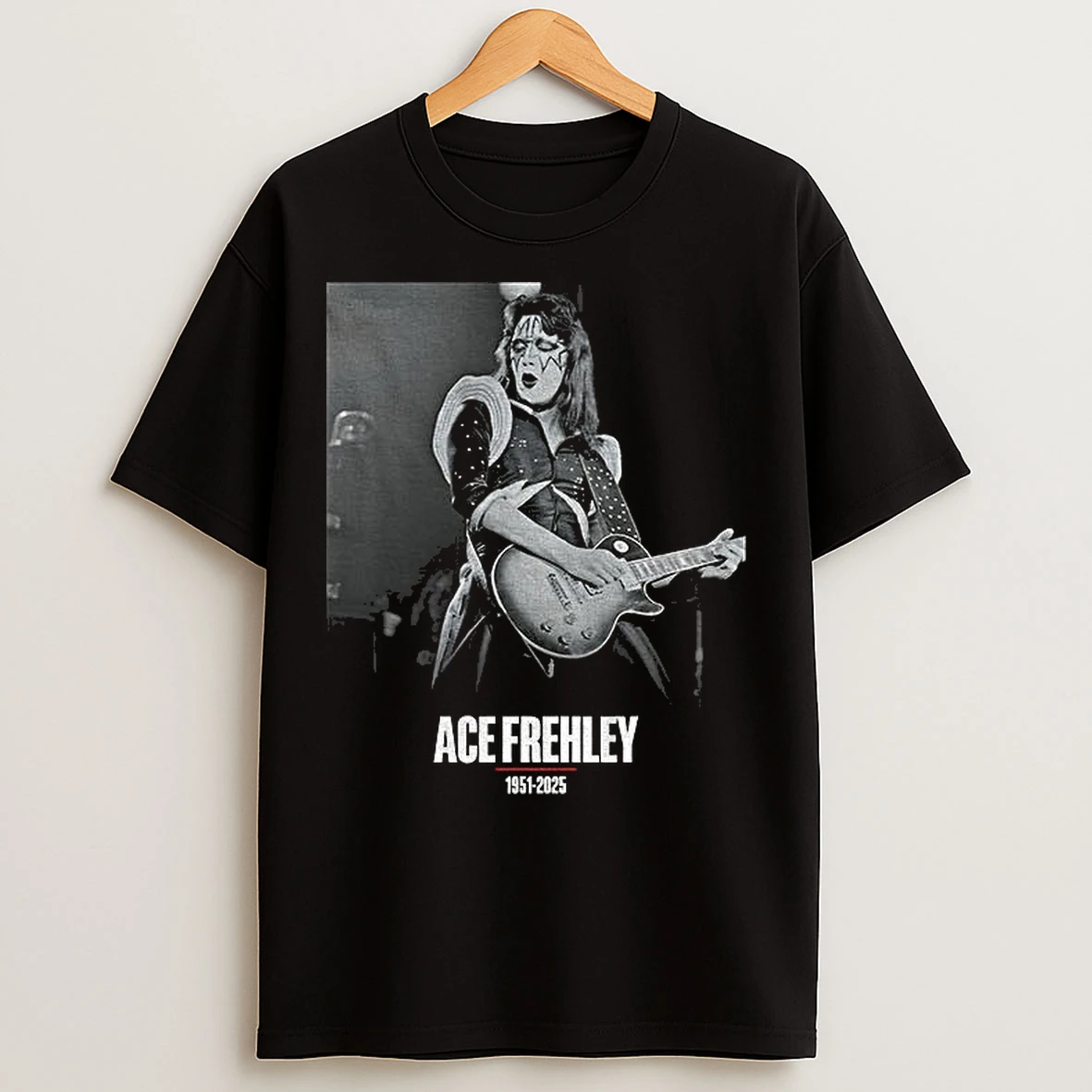 Ace Frehley Space Ace Rock Kiss Big Face Rip 1951 2025 T Shirts