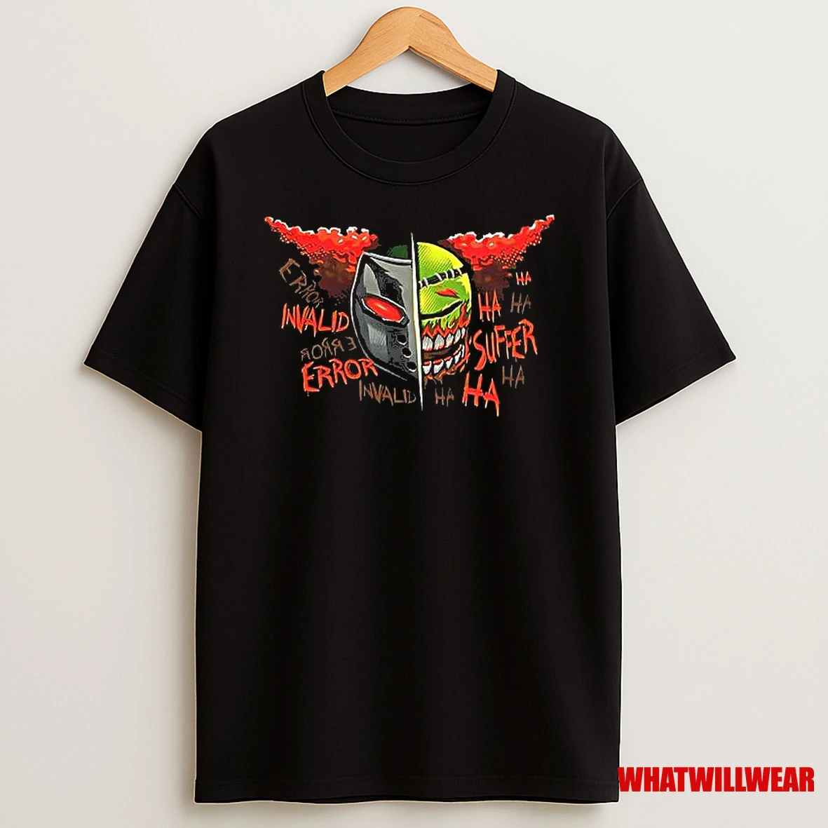 Acid Wash Faces Of Tricky Cua Kenny Shark Robot Store Halloween Shirts
