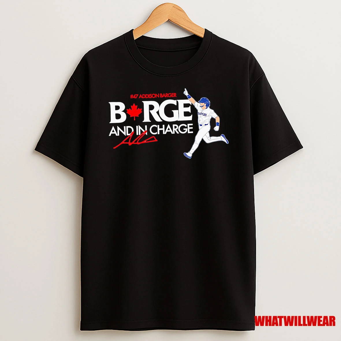 Addison Barger Toronto Blue Jays Borge And In Charge Signature Shirts