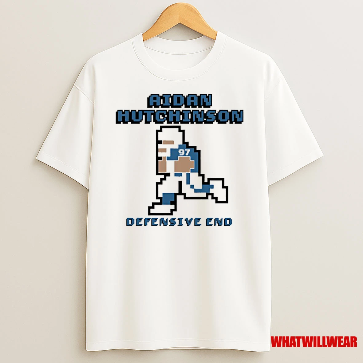 Aidan Hutchinson 97 Detroit Lions Defensive End Retro Baller Shirts