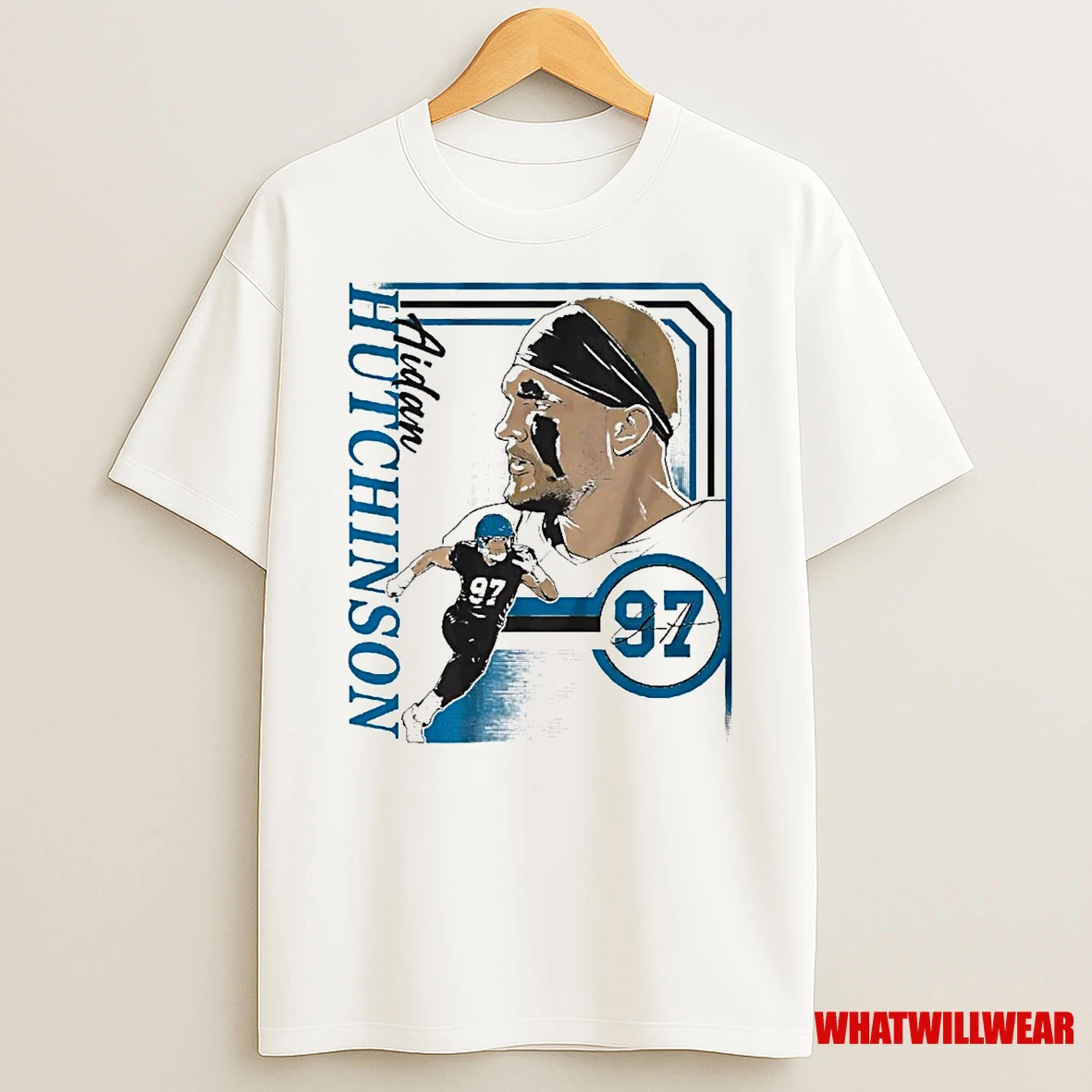 Aidan Hutchinson Collage Frame Signature Shirts