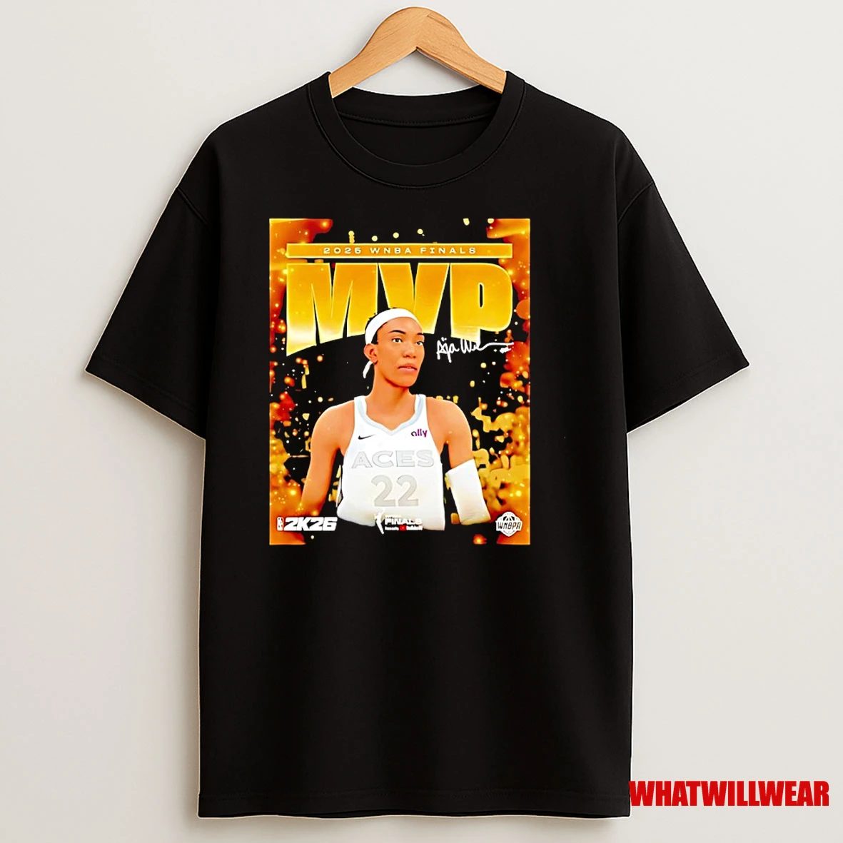 Aja Wilson Las Vegas Aces 2025 Wnba Finals Mvp Signature Shirts