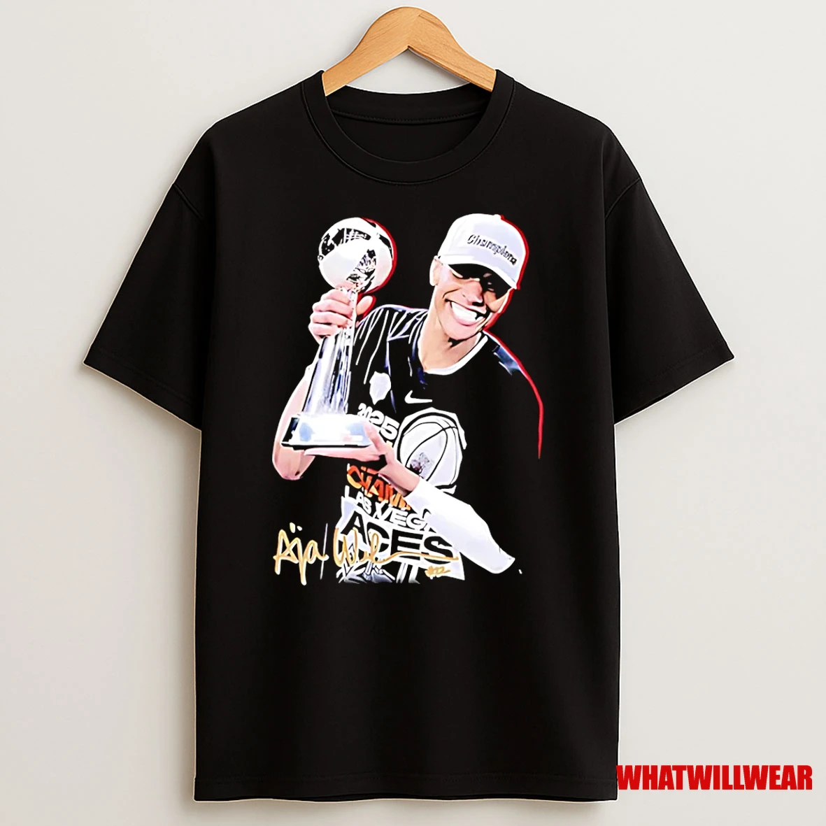 Aja Wilson Las Vegas Aces Mvp Trophy Graphic Shirts