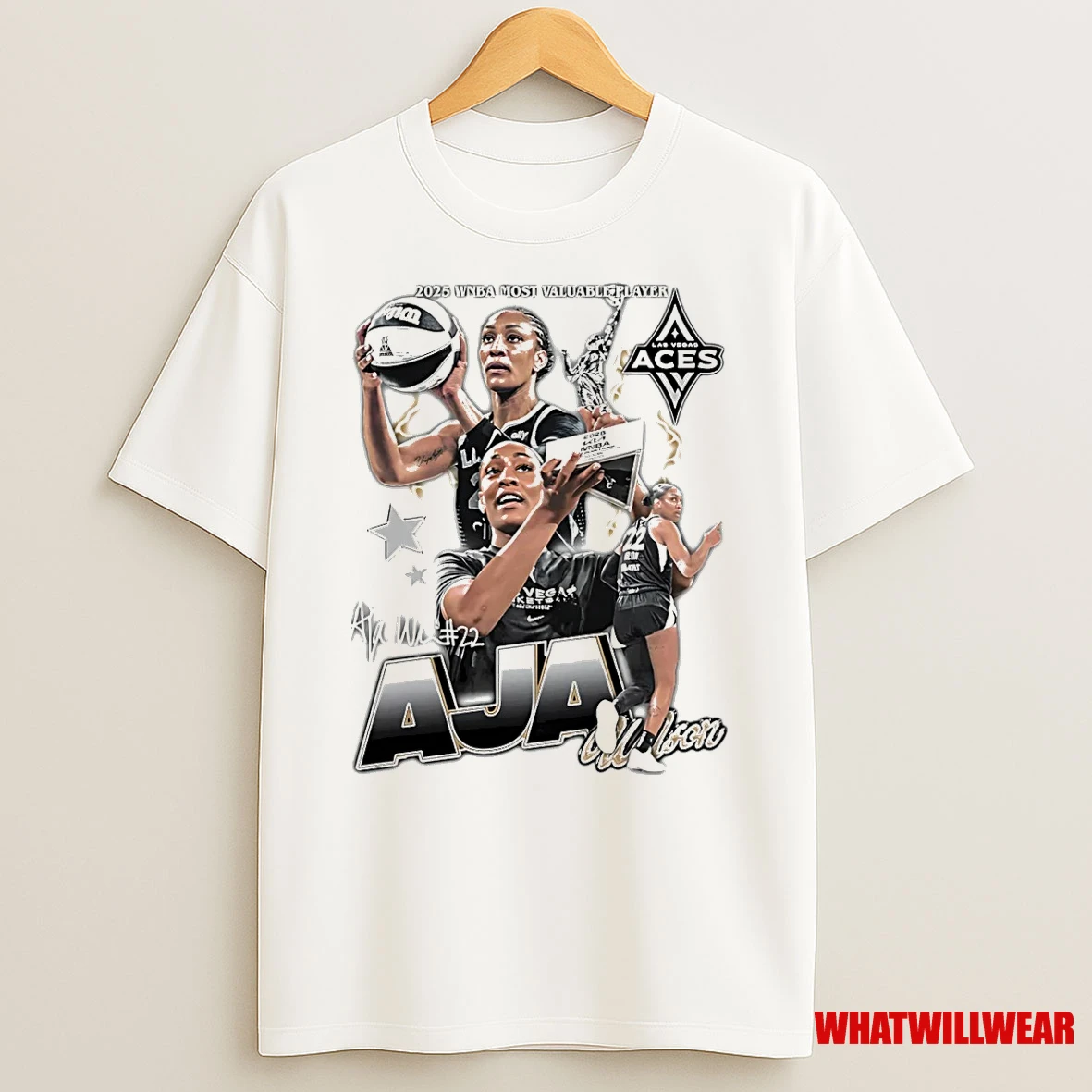 Aja Wilson Las Vegas Aces Wnba Most Valuable Player Signature Shirts