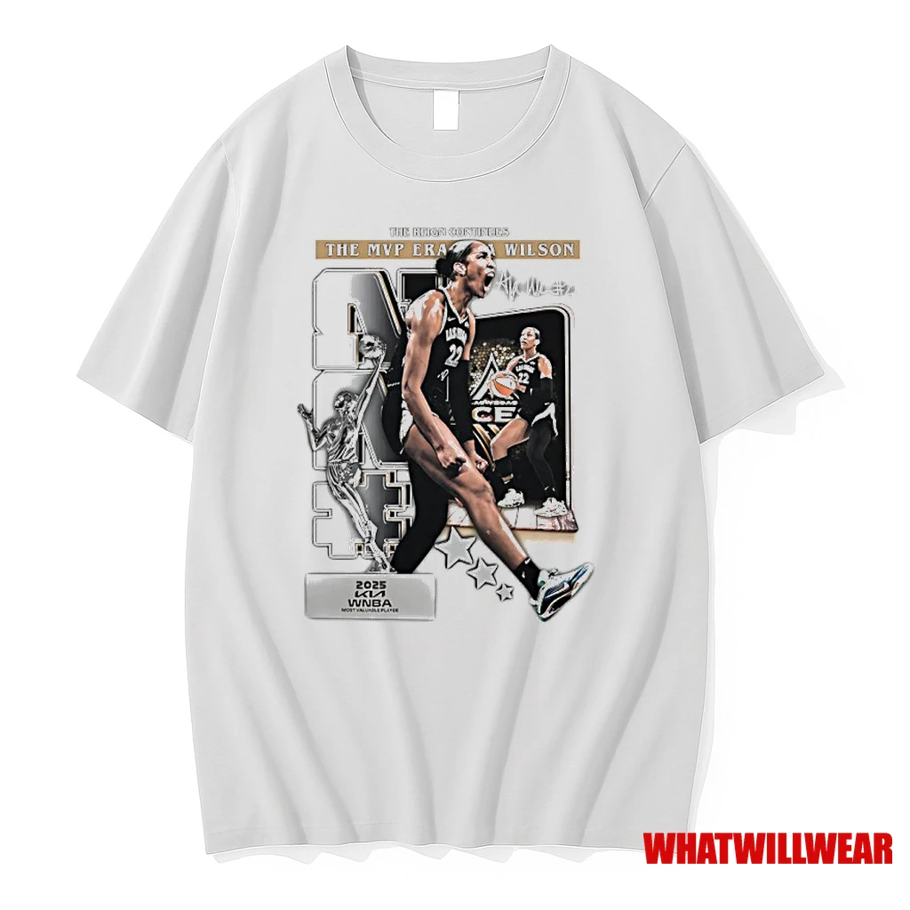 Aja Wilson The Mvp Era The Reign Continues 2025 Wnba Signature Shirts