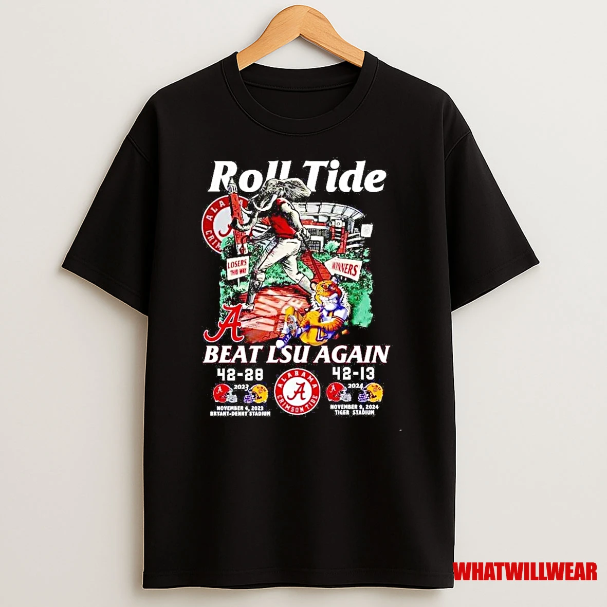 Alabama Crimson Tide 2025 Roll Tide Beat Lsu Tigers Again Shirts