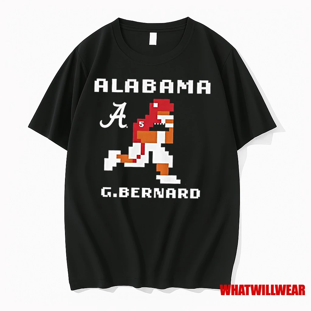 Alabama Crimson Tide Football Germie Bernard Retro Baller Shirts